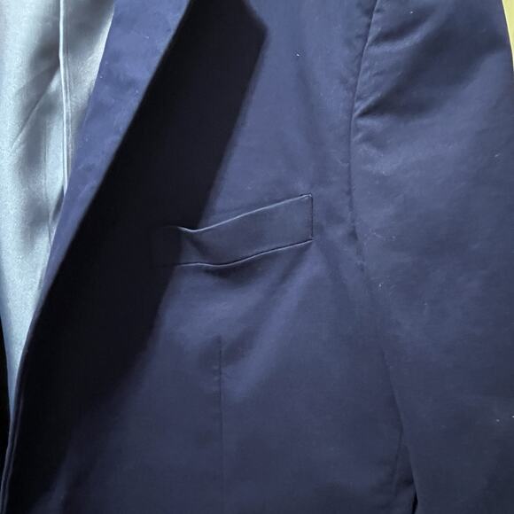 Samuel Windsor Mens Sport Business  Jacket Blazer 40L Navy Blue Cotton READ - Picture 3 of 13